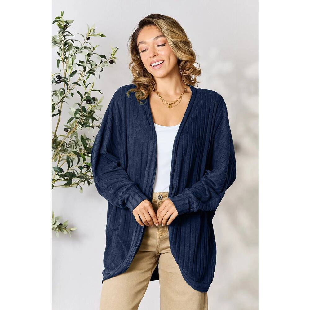 Basic Bae Full Size Ribbed Cocoon Cardigan - Picture 15 of 16